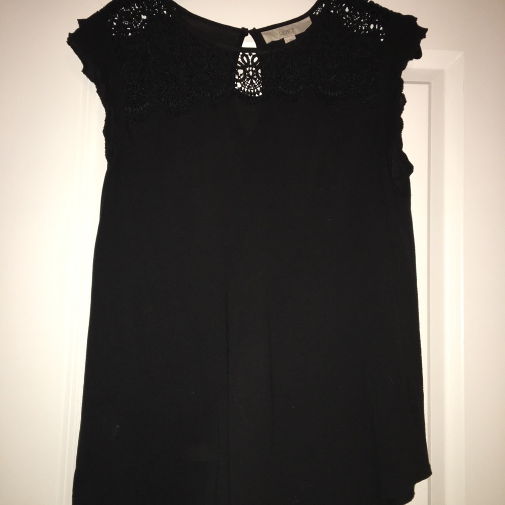 LOFT black lacy top